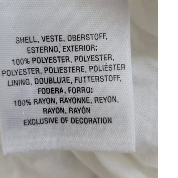 Anthropologie Akemi + Kin Top Womens X-Large White Embroidered Sleeveless Shirt - Picture 7 of 7